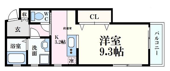 市役所前駅 徒歩3分 9階の物件間取画像